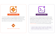 Two side-by-side cards promoting the Inclusive AI Pledge and Inclusive AI Prompt — tools for embedding equality and inclusion into the design and use of AI.